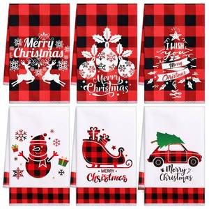 lot 7603 image: 12 Pieces Christmas Decorative Hand Towels