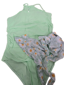 lot 7642 image: Girls Bathing Suit with Coverup Size Youth 14-16