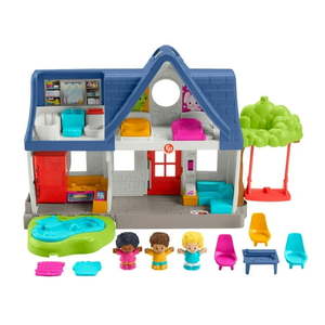 lot 13122 image: Fisher-Price Little People Friends Together Play House Toddler Learning Playset 10 Pieces