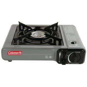 lot 13123 image: Coleman Tabletop Portable Butane Gas Camping Stove  1 Burner  Gray - Retail $94