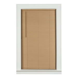 lot 13131 image: Mainstays 1 Cordless Vinyl Room Darkening Mini Blinds  Khaki  29 W x 64 L 3 Pack