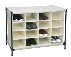 lot 13164 image: Simplify 4-Tier 16 Pairs Shoe Organizer in Ivory