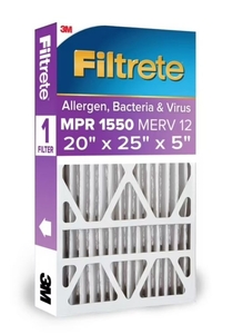 lot 15719 image: Filtrete MPR 1550 HVAC Filter 20x25x5