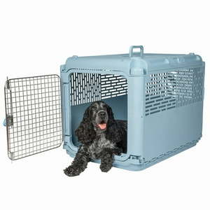 lot 15752 image: Sport Pet Designs Dog Kennels 30 Collapsible Plastic Pet KennelCrate Blue Medium 1 Piece - Retail $130