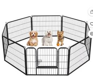 lot 15753 image: 8-Panel Metal Pet Playpen Exercise Barrier - Retail $60