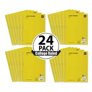 lot 15764 image: PenGear College Rule Yellow 1 Sub Notebook  8 x10.5  70 Sheets Each (24 Pack)  New