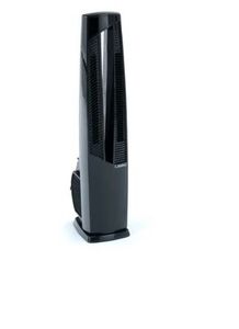 lot 16973 image: Lasko 38 Duo Comfort High Velocity Tower Fan and Ceramic Space Heater, Remote, Black, FHV801 - Retail $98