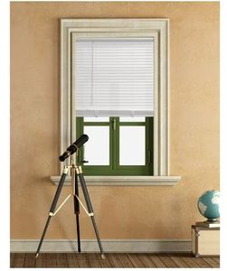 lot 16976 image: PACK OF 4-Mainstays 1 Cordless Vinyl Light Filtering Mini Blinds, White, 32 W x 64 L