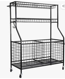 lot 16982 image: WORKPRO Rolling Equipment Storage Freestanding Shelf - Retail $90