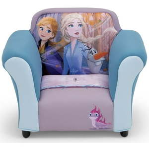 lot 6571 image: Disney Frozen II Upholstered Chair with Sculpted Plastic Frame by Delta Children