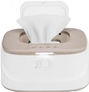 lot 6576 image: Depule Wipes Warmer with Child Lock, 3 Temp Modes, Night Light & Large Capacity Spring Design, White