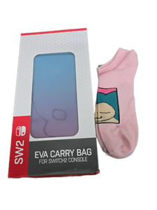 lot 7148 image: Nintendo Switch 2 EVA Carry Bag with Pokemon Socks