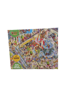 lot 7149 image: Ruff Day at The Mall 1000 Piece Jigsaw Puzzle-Challenging Fun for Adults and Kids
