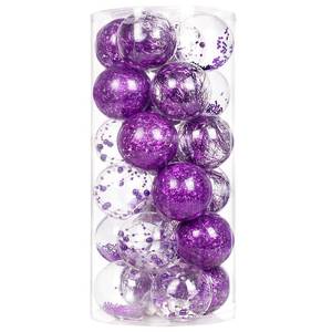 lot 7158 image: 48ct Shatterproof Clear Christmas Ball Ornaments