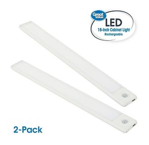 lot 13189 image: Great Value 16 150 Lumens Rechargeable LED Cabine Light, Warm WhiteCool WhiteDeluxe Daylight, 2 Count