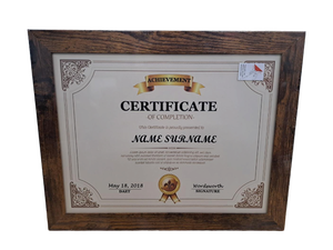 lot 13194 image: 8.5x11 Certificate Document Diploma Frame, Brown Picture Frames 8.5 x 11 for Wall and Tabletop Display 7 Pack
