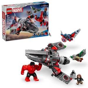 lot 6616 image: LEGO Marvel Captain America vs. Red Hulk Battle Super Hero Toy with Minifigures 76292 - Retail $55