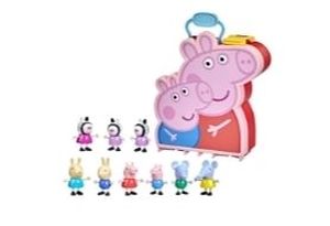 lot 6617 image: Peppa Pig Peppa S Adventures Carry-Along Brothers & Sisters Preschool Toy 9 Figures Ages 3