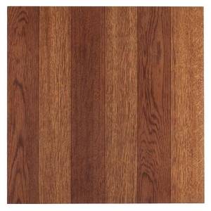 lot 6627 image: Tivoli (5 Cartons-225 Tiles) Medium Oak Plank-Look 12x12 Self Adhesive Vinyl Floor Tile -225 Sq.Ft.