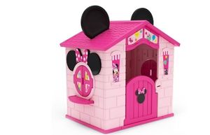 lot 6630 image: Disney Minnie Mouse Plastic Indoor,Outdoor Playhouse with Easy Assembly - Retail $150