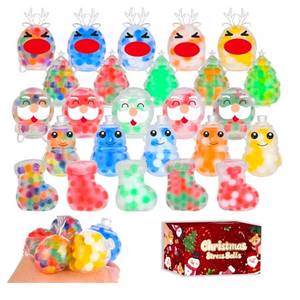 lot 7247 image: 25 Pack Christmas Mini Squeeze Balls