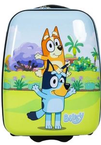 lot 13200 image: BBC Bluey Kids 16 Carry On Hardside Luggage Spinner -Light Blue