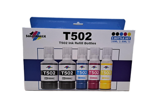lot 13261 image: Sublimaker T502 Ink Refill Bottles 5 Bottle Se5 150ML 2 80ML 3
