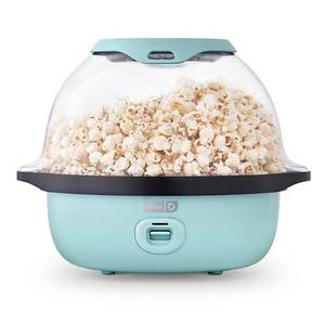 lot 15838 image: Dash 6qt SmartStore Stirring Popcorn Maker - Aqua Electric Popcorn Popper, 850W Retail $70