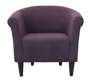 lot 16992 image: 25Fox Hill Trading Newport Club Chair, Eggplant - Retail $160