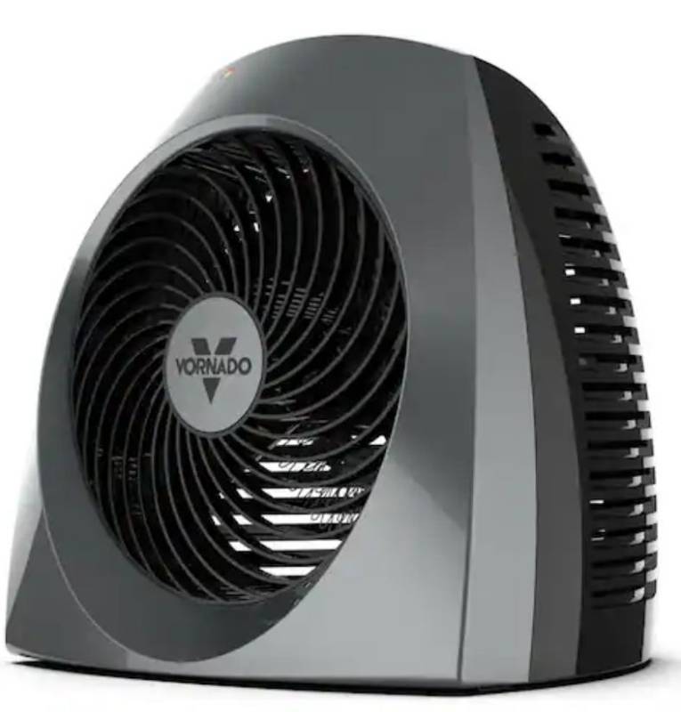 lot 4479 image: VH240 1500-Watt Gray Indoor Electric Fan Space Heater with Adjustable Thermostat , 3-Heat Settings, Safety Features