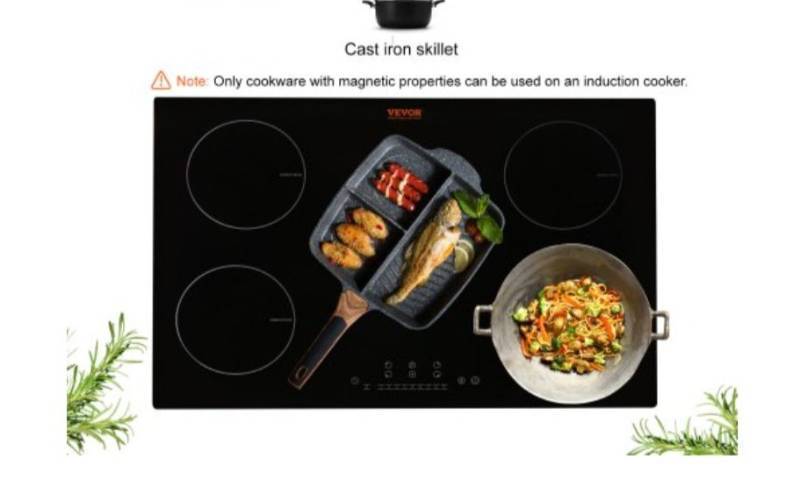lot 15344 image: Modern Induction Cooktop with Multiple Cooking Zones - Retail $193