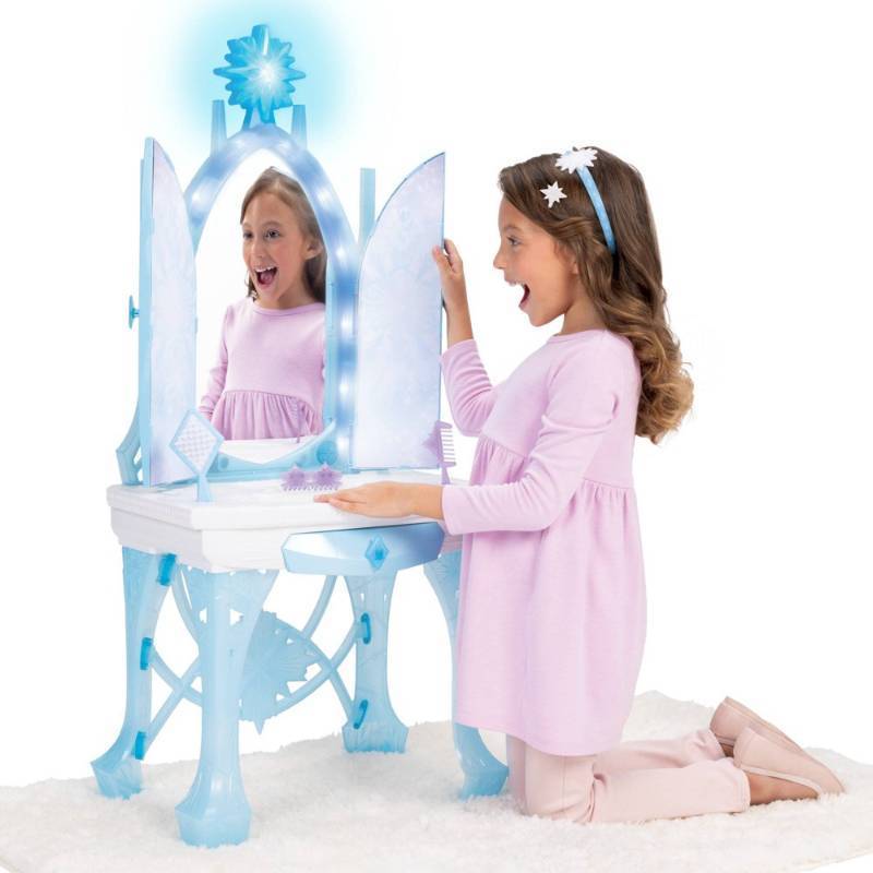 lot 6065 image: Frozen Disney Elsas Magical Ice Vanity - Retail $70