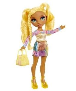 lot 1563 image: Rainbow High My Fashion Style Doll - Sunny - 28cm Yellow Fashion Doll with Statement Outfit and Stylish Handbag Play Posable Collectable for Child