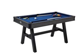 Harrison Collection 5 ft Billiard Pool Table, Black and Blue, by Barrington Billiards - Retail: $269