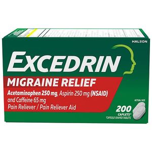 lot 6675 image: Excedrin Migraine Pain Reliever Caplets - AcetaminophenAspirin (NSAID) - 200ct