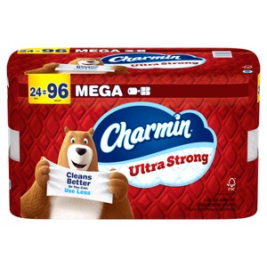 lot 6694 image: Charmin Ultra Strong Toilet Paper Mega Rolls, 4 x 3-1516, White, 220 Sheets Per Roll, Pack Of 24 Mega Rolls