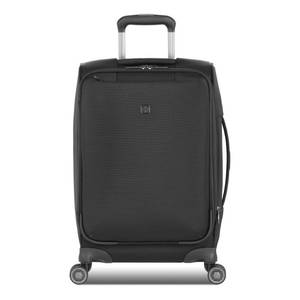 lot 6701 image: SWISSGEAR Checklite Softside Carry On Suitcase - Black 8 Wheels, Telescoping Handle, Tear-Resistant - Retail $160