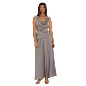 lot 7815 image: R & M Richards Ruched Glitter Gown Size 12 - Retail $142