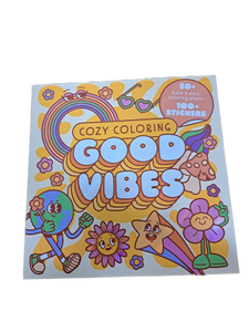 lot 13308 image: Cozy Coloring Good Vibes With Stickers, 122 pages (Paperback) 5 Pack