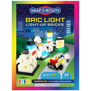 lot 6724 image: Snap Circuits BRIC Light - 3D Building & Electric Circuit Kit  Light-Up Bricks Construction  DIY 10 Projects  Snap Assembly  STEM Play Toy  Kids 8