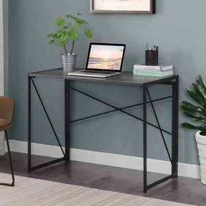 lot 6816 image: Convenience Concepts 29.50 inches Tall Xtra Folding Desk Charcoal GrayBlack All Ages - Retail $67
