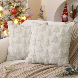 lot 7290 image: Christmas Tree Pattern Decorative Throw Pillows 3 Packs (6 Count)