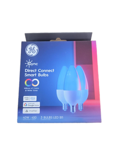 lot 7848 image: GE Cync Direct Connect Smart LED Bulbs 3-Pack