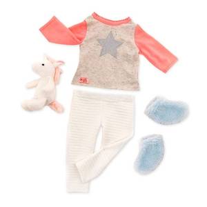 lot 13358 image: Our Generation Unicorn Wishes Outfit With Unicorn For 18in Dolls