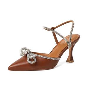 lot 13366 image: Brown Rhinestone Heels for Women Size 6.5