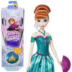 lot 15918 image: Disney Frozen Spin & Reveal Anna Fashion Doll & Accessories with 11 Surprises from Disney Movie -