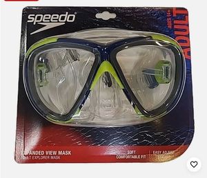 lot 6902 image: Speedo Adult Explorer Snorkeling Dive Mask UV Anti Fog 2 Window Lenses