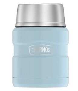 lot 6914 image: THERMOS Stainless King Vacuum-Insulated Food Jar with Spoon, 16 Ounce, Matte Powder Blue