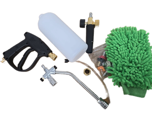lot 7332 image: Foam Cannon for Pressure Washer with Dual Connector & Short Spray Gun, 14 Quick Connect & M22 Male Inlet, Double Tip, 5 Power Washer Nozzle Tips, 4000 PSI Pressure Washer Gun, 1 Liter -