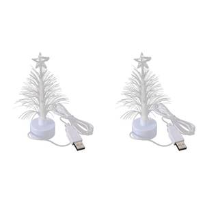 lot 7917 image: 4PCS Mini Christmas Tree USB LED Christmas Tree Multi Colors